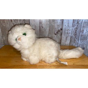 Vintage Russ Berrie Nikki Kitty Cat White Plush Persian Green Eyes Stuffed Toy